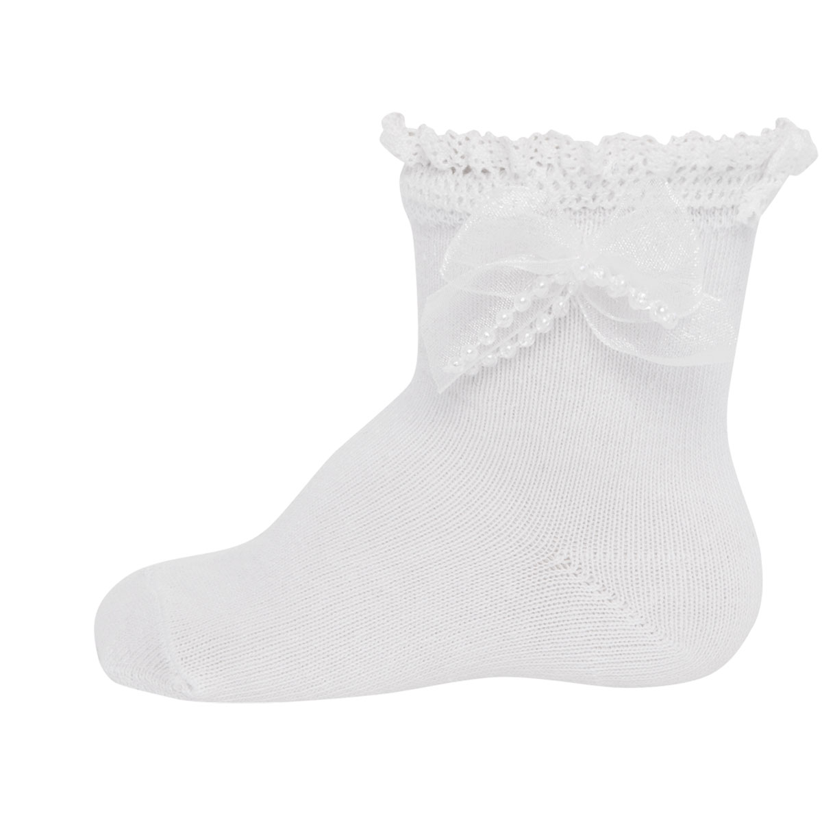 Socken mit Spitze