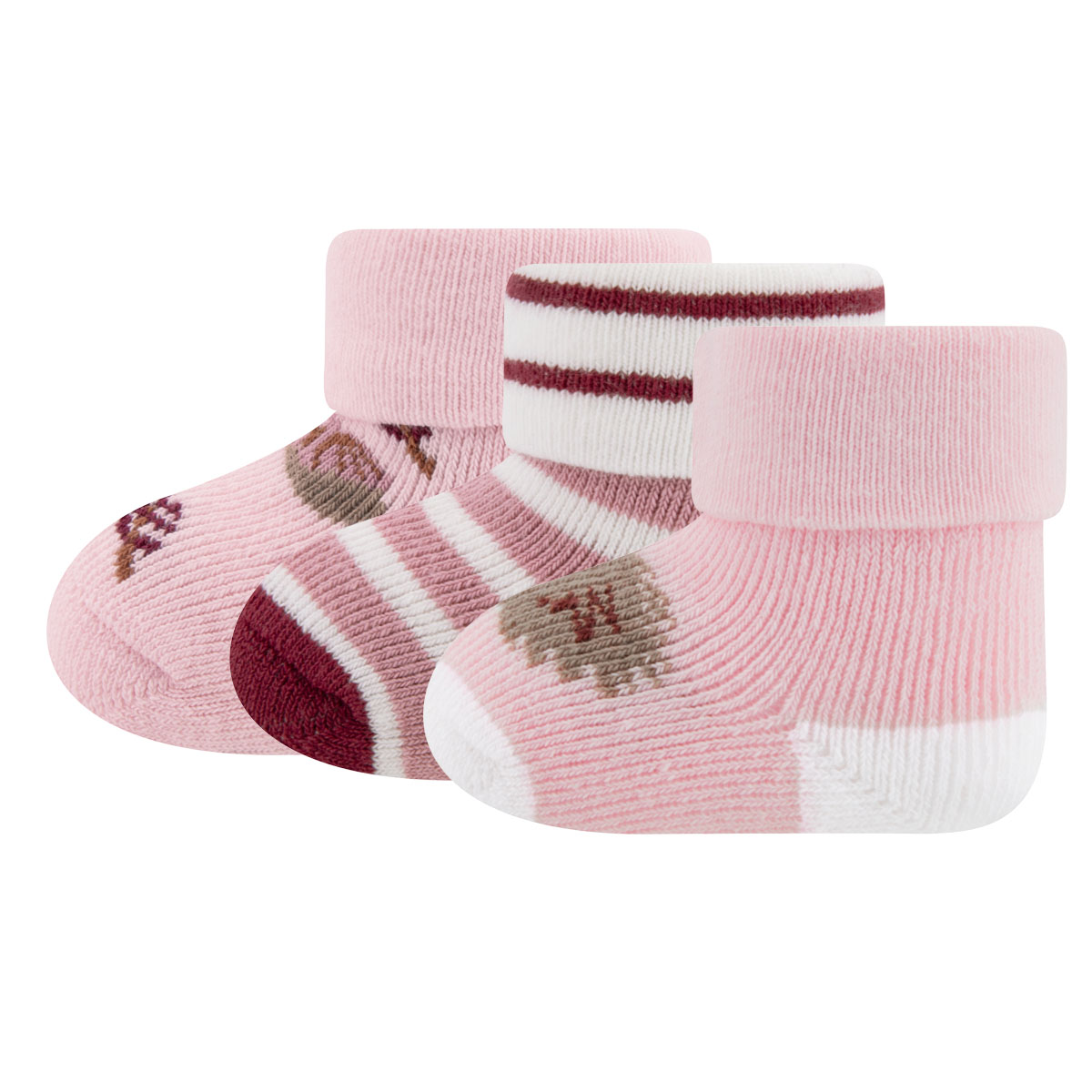 Babysocken 3er Pack Igel/Ringel/Pilze