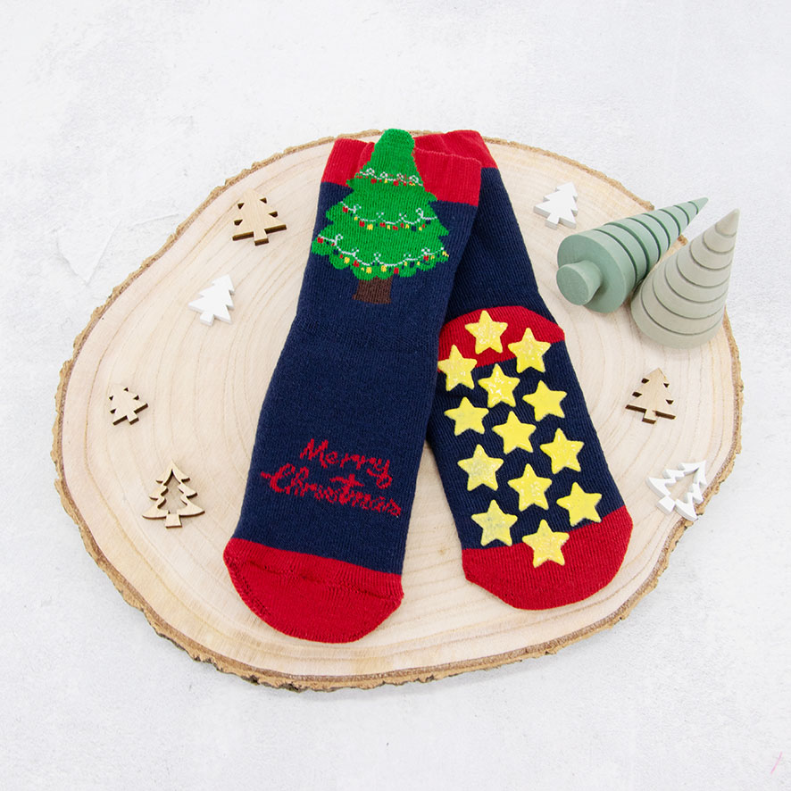 Stoppersocken Tannenbaum/Merry Christmas