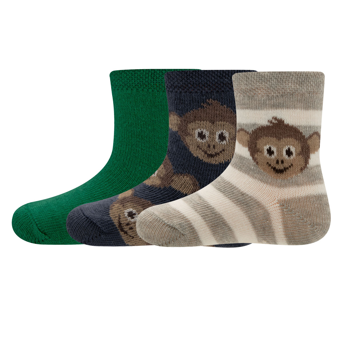 Socken 3er Pack Äffchen