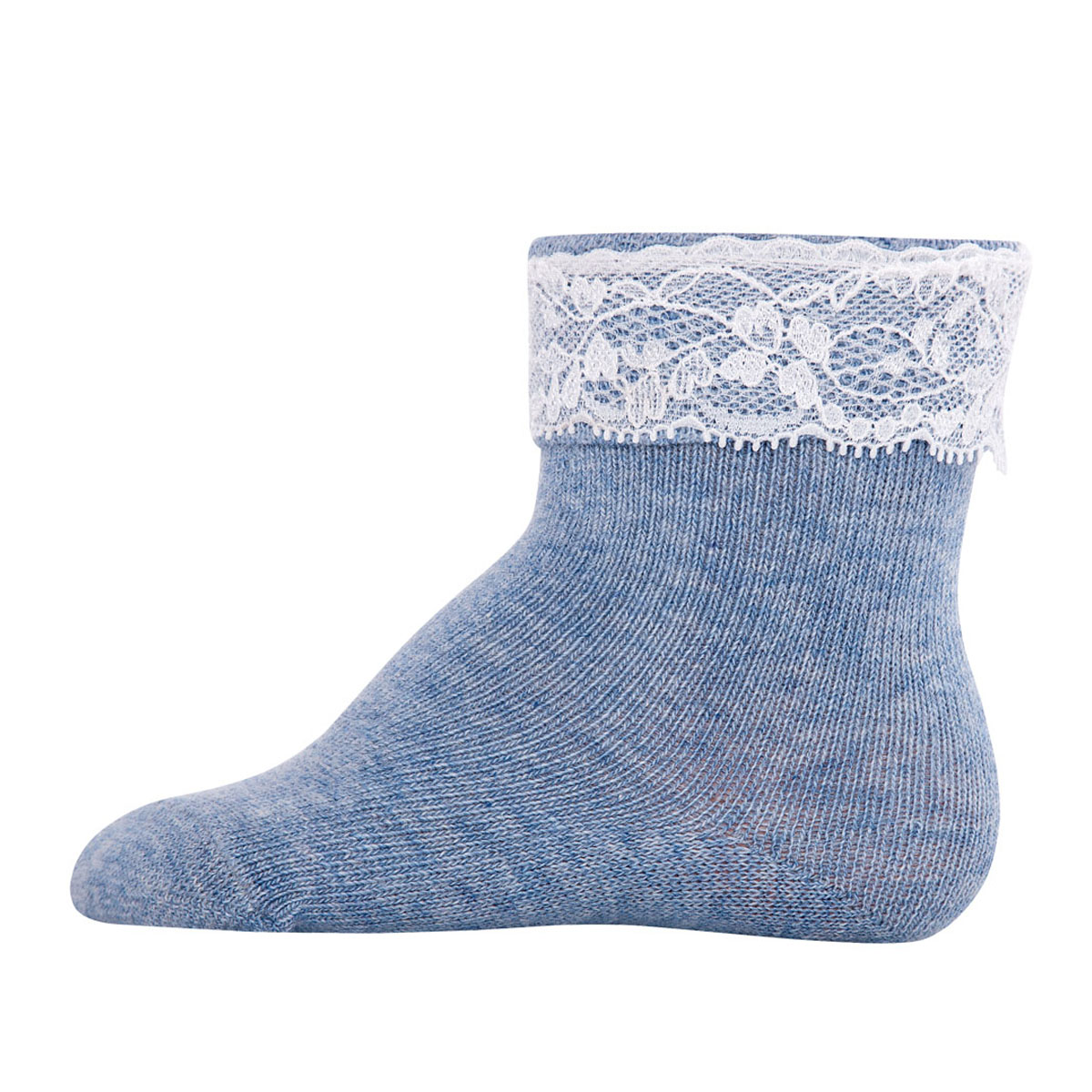 Socken mit Spitze