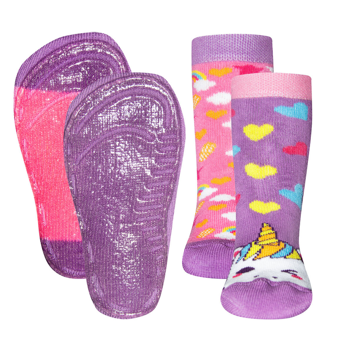 Stoppersocken SoftStep 2er Pack Einhorn