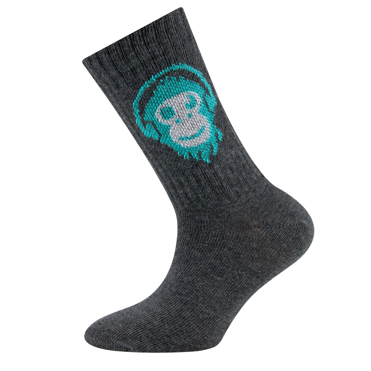 Tennissocken Affe mit Kopfhörer