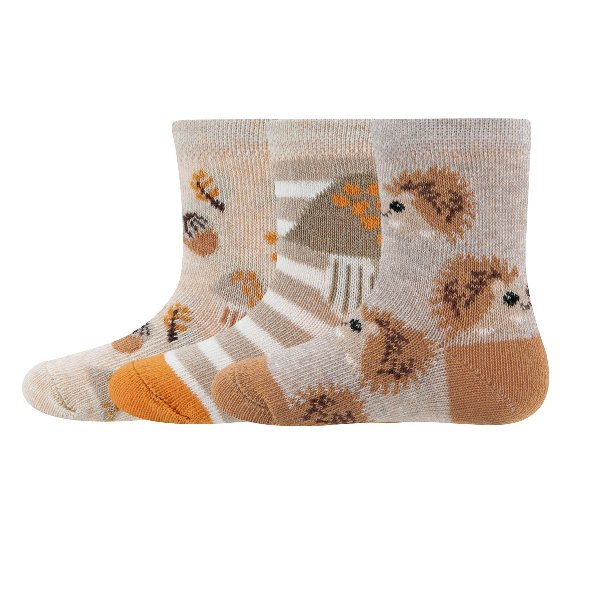 Socken 3er Pack Igel/Pilze