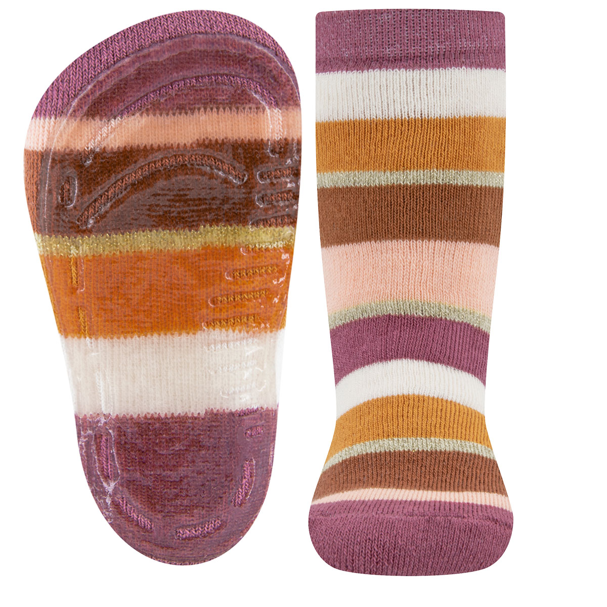 Stoppersocken SoftStep Ringel/Glitzer