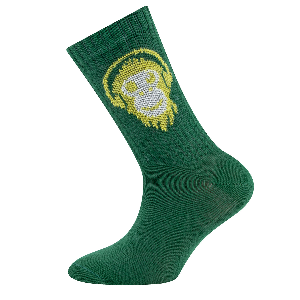 Tennissocken Affe mit Kopfhörer