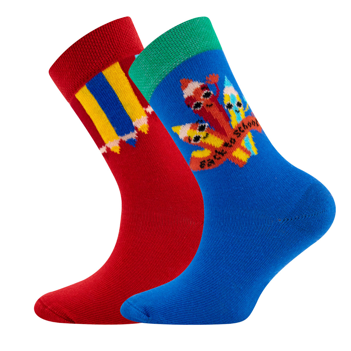 Socken 2er Pack Back to School/Stifte